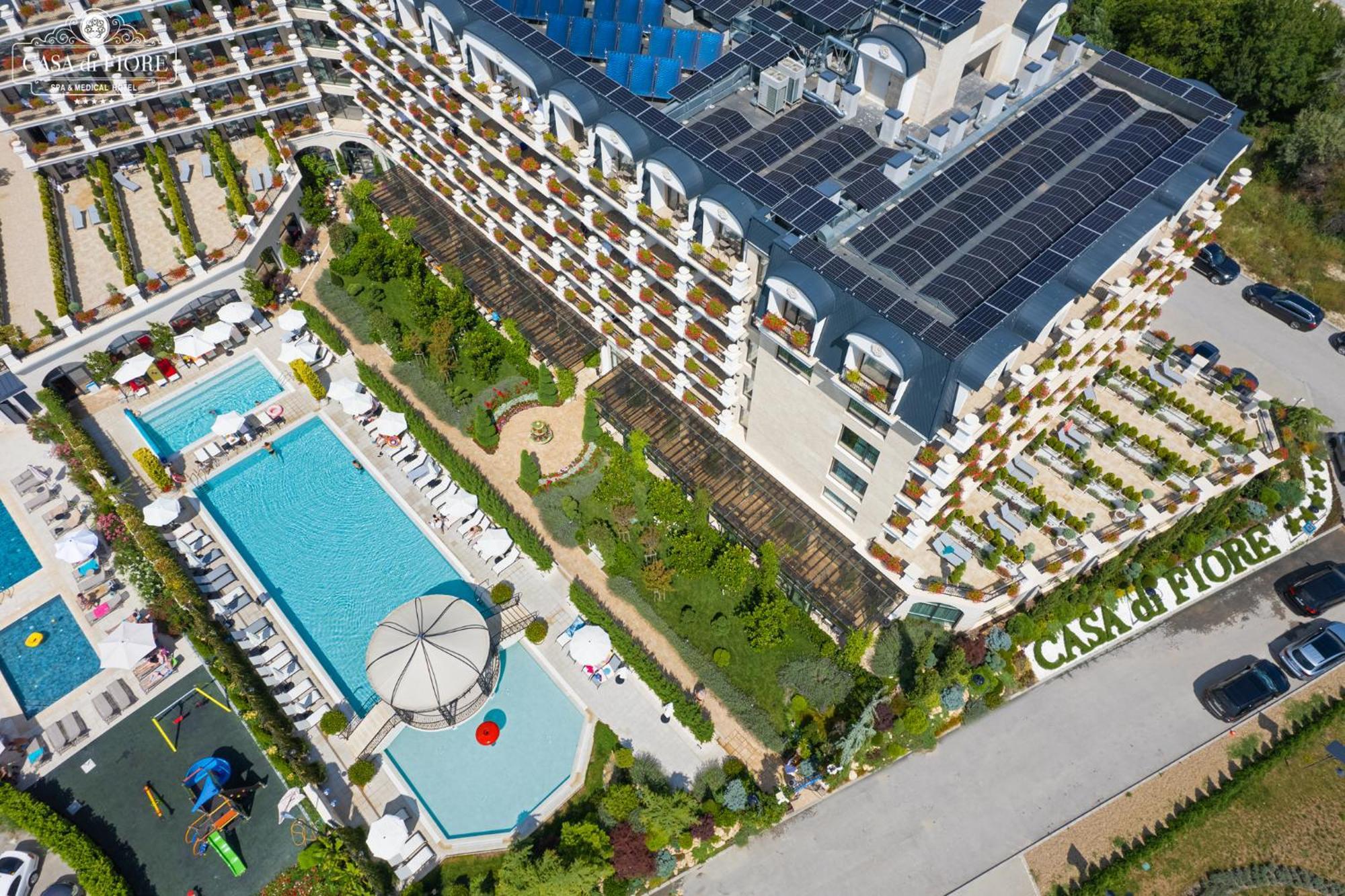 Casa Di Fiore Spa And Medical Hotel, Mineral Pools & Private Beach Kranevo Exterior foto Solar panels on a hotel