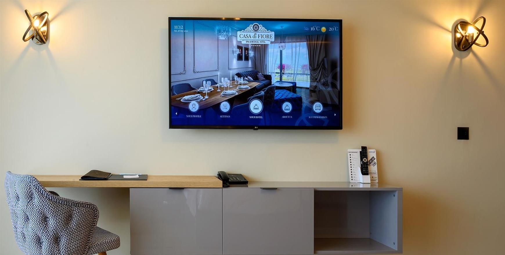 Casa Di Fiore Spa And Medical Hotel, Mineral Pools & Private Beach Kranevo Exterior foto A television with a built-in room automation system